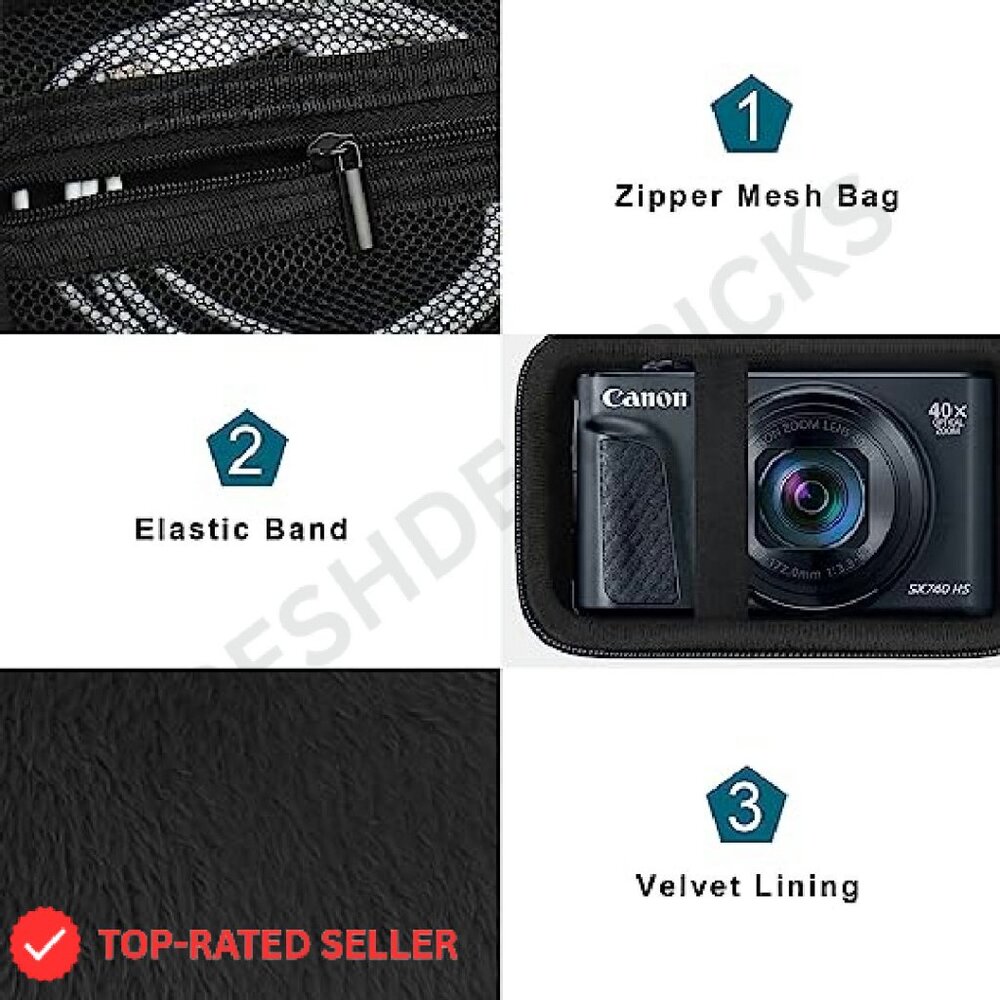 Hard Shell Camera Case Compact Protective Travel … - image 6